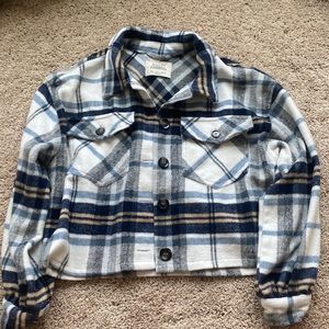 Plaid Cropped Shacket